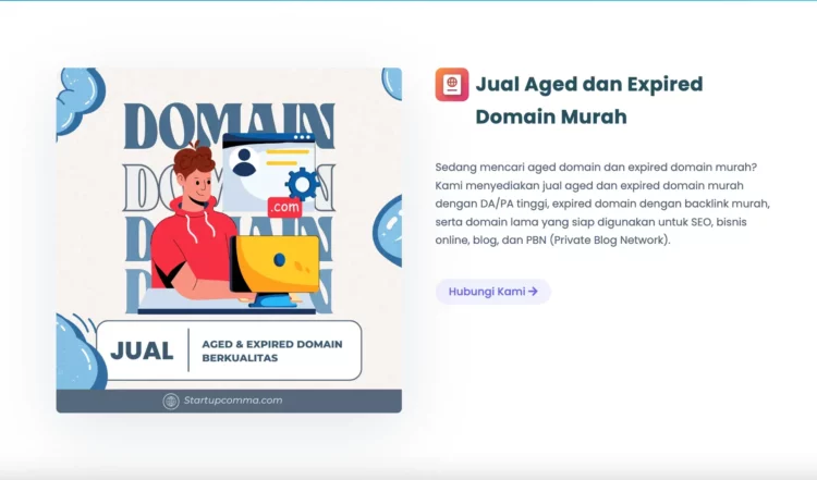 Jual Aged dan Expired Domain Murah di StartupComma.com